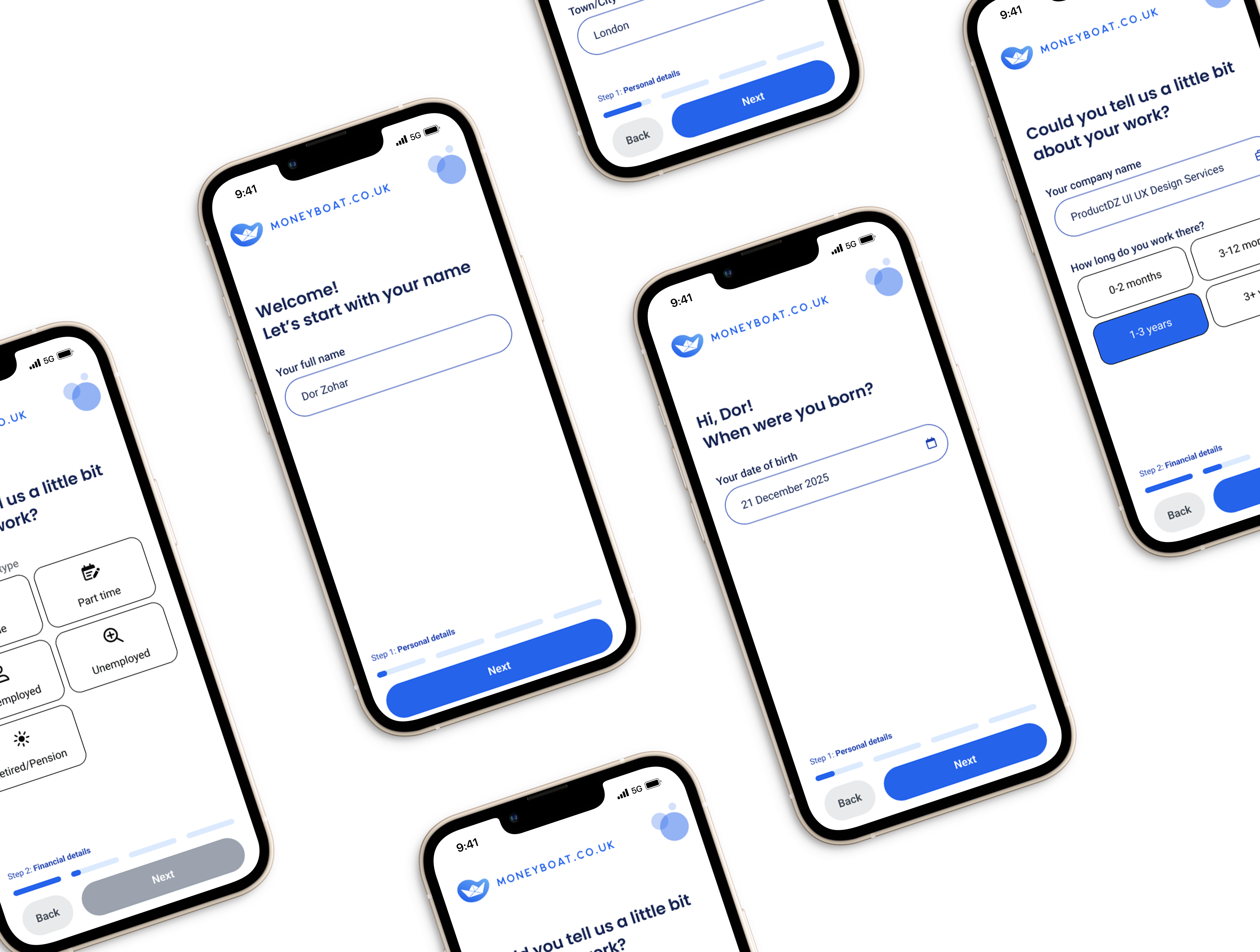 Application Form Redesign design mockup